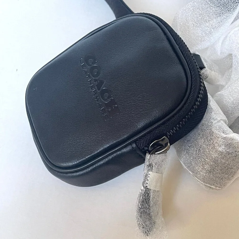 Coach Charter North South Crossbody Black Leather w Hybrid Pouch 2 in 1 C2388